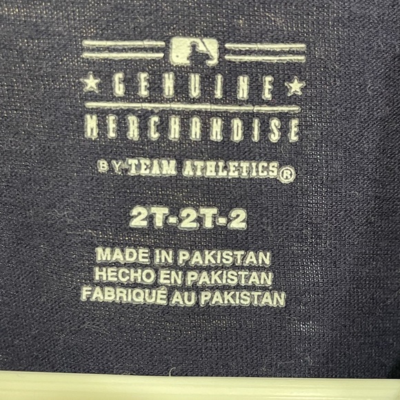 Ángels Baseball ⚾️ Girls T-Shirt, Blue, Size 2T, Team Athletics, Light Use, MLB - Picture 3 of 5